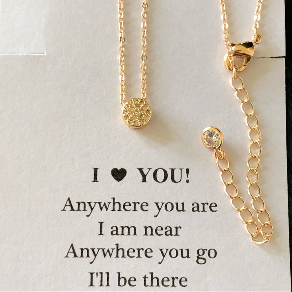 Dainty Mini Dot Gold Fill Sterling Necklace NWT - Picture 4 of 10